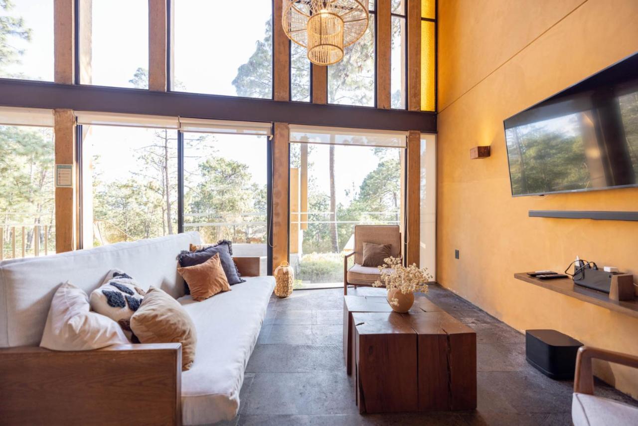 Cabana Lujo Con Alberca Climatizada Vistas Al Bosque De Mazamitla Exterior foto