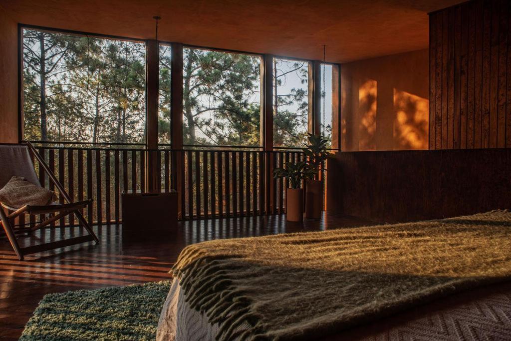 Cabana Lujo Con Alberca Climatizada Vistas Al Bosque De Mazamitla Exterior foto